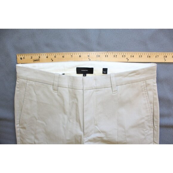 Vince Griffith Chino Men's Pant Slim Fit Twill Flat Front British Khaki Size 32 - Picture 3 of 10